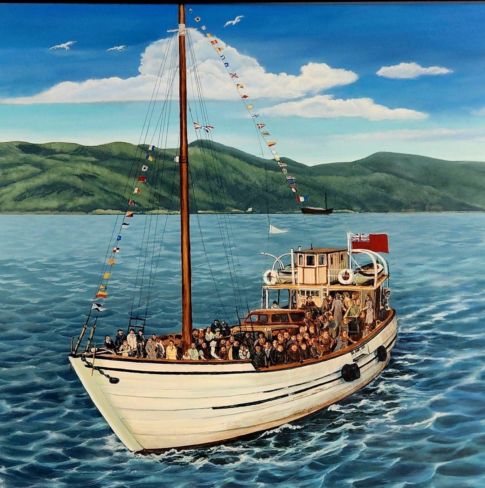 L'embarquement, peinture d'Hélène Ferdais
