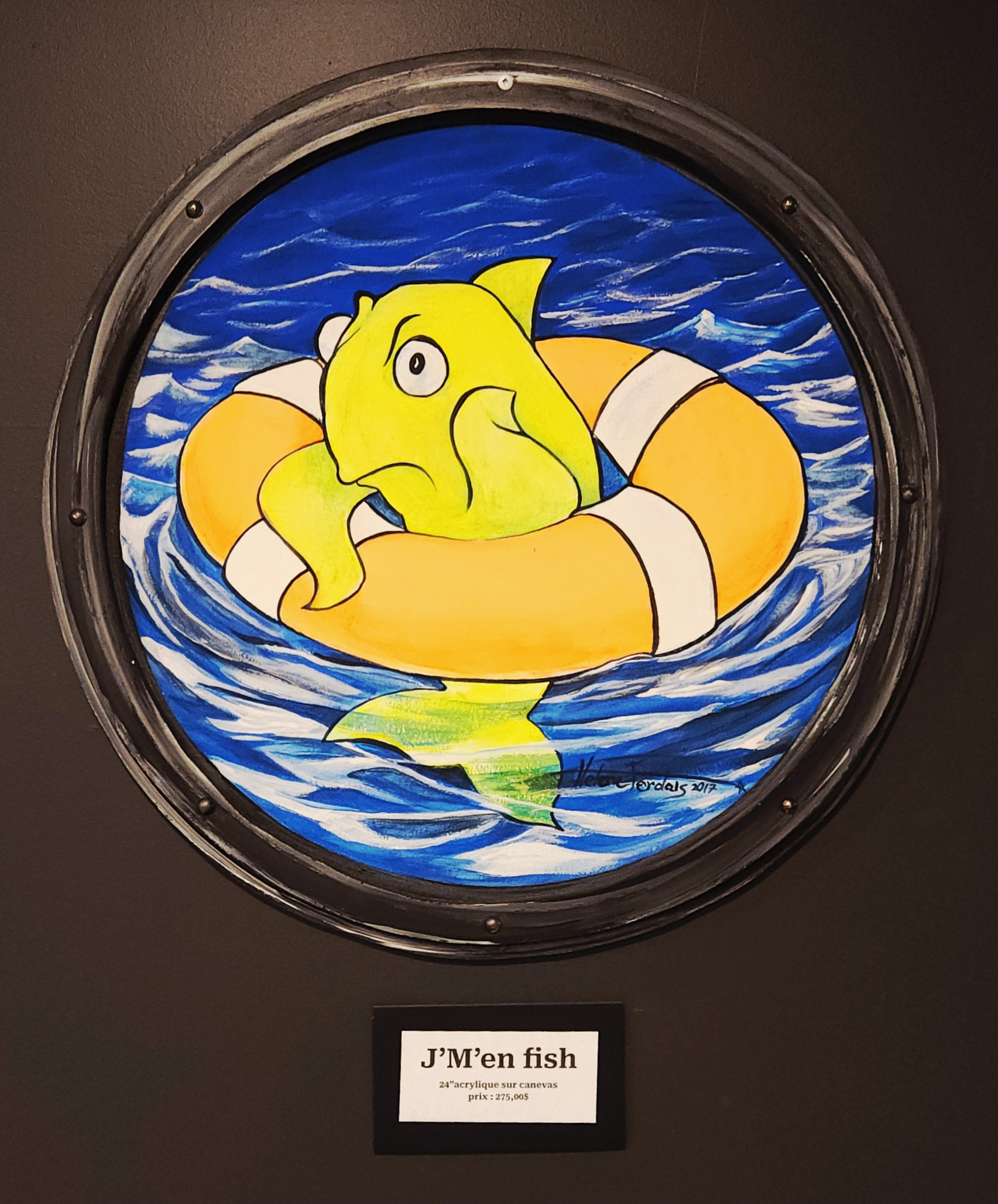 J'm'en fish — peinture d'Hélène Ferdais, Animaux